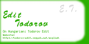 edit todorov business card